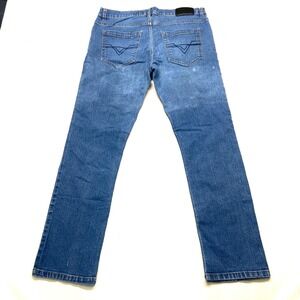 Eleven Straight Leg Jeans Men 34x30 Blue Denim Cotton Stretch Mid-Rise 5-Pockets